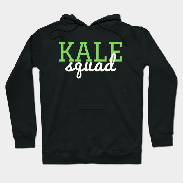 Kale Squad - Funny Vegetarian Veg Vegan Hoodie by Printorzo